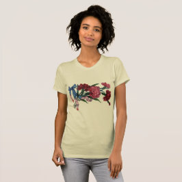 Patriottisch Lint & Bloemen Vrouwen Slim Fit T-shirt