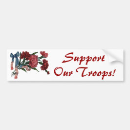 patriottisch lint en bloemen bumpersticker