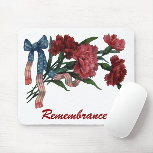 patriottisch lint en bloemen muismat (Met muis)