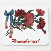 patriottisch lint en bloemen muismat (Voorkant)