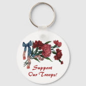  patriottisch lint en bloemen sleutelhanger (Voorkant)