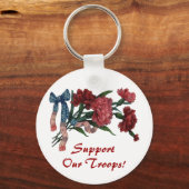  patriottisch lint en bloemen sleutelhanger (Voorkant)