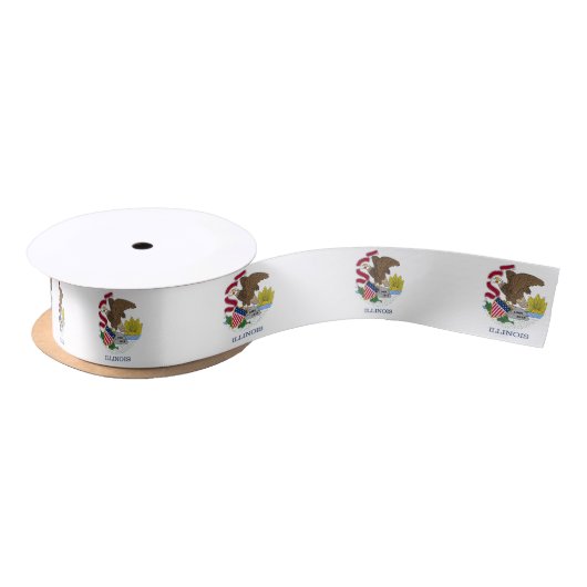 Patriottisch lint met vlag van Illinois, VS. (Spoel)