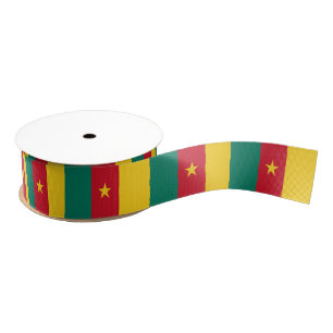 Patriottisch lint met vlag van Kameroen