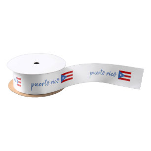 Patriottisch lint met vlag van Puerto Rico