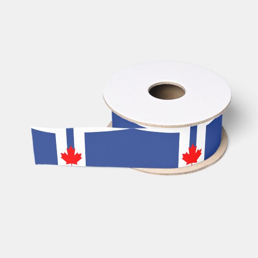 Patriottisch lint met vlag van Toronto, Canada (Spoel)