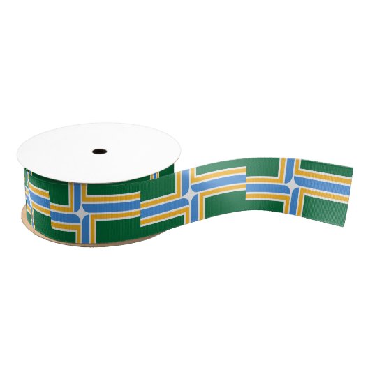 Patriottisch lintje met vlag van Portland Grosgrain Lint (Spoel)