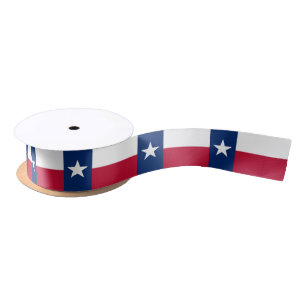 Patriottisch lintje met vlag van Texas Satijnen Lint