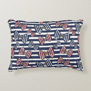 Patriottisch lintstreeppatroon accent kussen