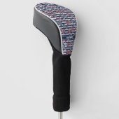 Patriottisch lintstreeppatroon golfheadcover (Schuin)