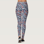 Patriottisch lintstreeppatroon leggings (Achterkant)