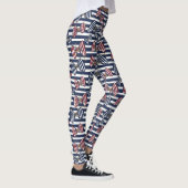 Patriottisch lintstreeppatroon leggings (Rechts)