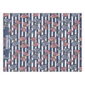 Patriottisch lintstreeppatroon tafelkleed (Voorkant (Horizontaal))
