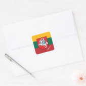 Patriottisch Litouwen & Litouwse vlag / sport Vierkante Sticker (Envelop)