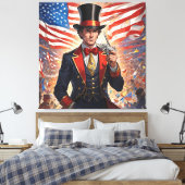 Patriottisch Magiër Spektakel Canvas Afdruk (Insitu (Slaapkamer))