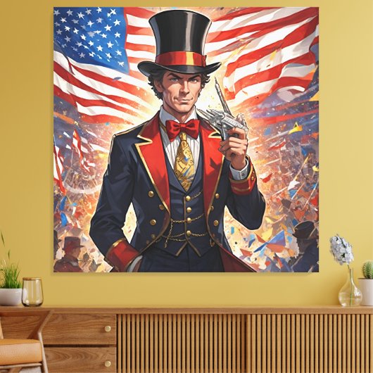 Patriottisch Magiër Spektakel Canvas Afdruk (Insitu (Woonkamer))