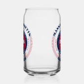 Patriottisch Massachusetts typografie ontwerp Blikvorm Glas (Rechts)