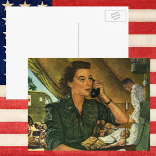  Patriottisch, medisch verpleegster telefonisch Briefkaart