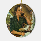  Patriottisch, medisch verpleegster telefonisch Keramisch Ornament (Links)