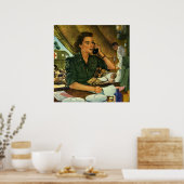  Patriottisch, medisch verpleegster telefonisch Poster (Keuken)