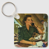  Patriottisch, medisch verpleegster telefonisch Sleutelhanger (Voorkant)