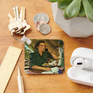  Patriottisch, medisch verpleegster telefonisch Sleutelhanger