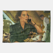  Patriottisch, medisch verpleegster telefonisch Theedoek (Horizontaal)