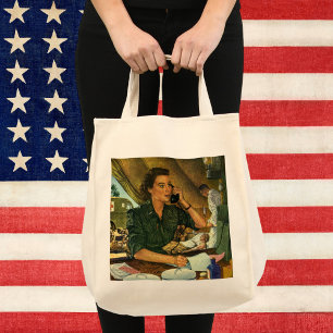 Patriottisch, medisch verpleegster telefonisch Tote Bag