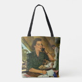 Patriottisch, medisch verpleegster telefonisch Tote Bag (Achterkant)
