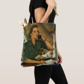 Patriottisch, medisch verpleegster telefonisch Tote Bag (Dichtbij)