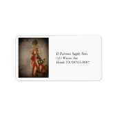 Patriottisch meisje in de vlag etiket (Voorkant)