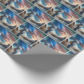 Patriottisch meisje in katoenveld cadeaupapier (Hoek)