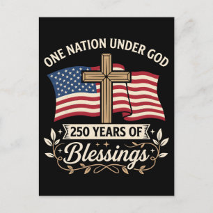 Patriottisch Meisje Liefheeft Jezus En Amerika Ook Briefkaart