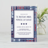 Patriottisch, Memorial Day, Summer, Cookout Invite Kaart (Staand voorkant)