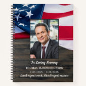 Patriottisch Memorial Flag Militair Begreepboek Notitieboek (Voorkant)