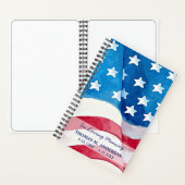 Patriottisch Memorial Funeral Guestbook American F Notitieboek (Binnen)