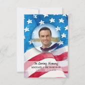 Patriottisch Memorial US Flag Photo Veteran Funera Bedankkaart (Voorkant)