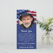 Patriottisch Memorial USA Flag Photo Army Bedankkaart (Staand voorkant)