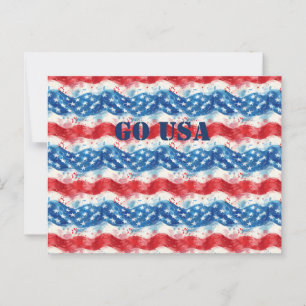 Patriottisch Militair Amerika Vlag van het Amerika Briefkaart