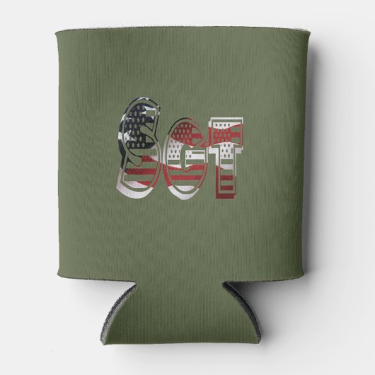 Patriottisch militair uniek ongelooflijk blikjeskoeler (Voorkant)