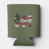 Patriottisch militair uniek ongelooflijk blikjeskoeler (Achterkant)