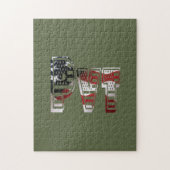Patriottisch militair uniek ongelooflijk legpuzzel (Verticaal)