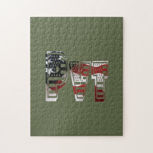 Patriottisch militair uniek ongelooflijk legpuzzel (Verticaal)