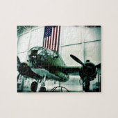 Patriottisch militair WWII-vliegtuig met Amerikaan Legpuzzel (Horizontaal)