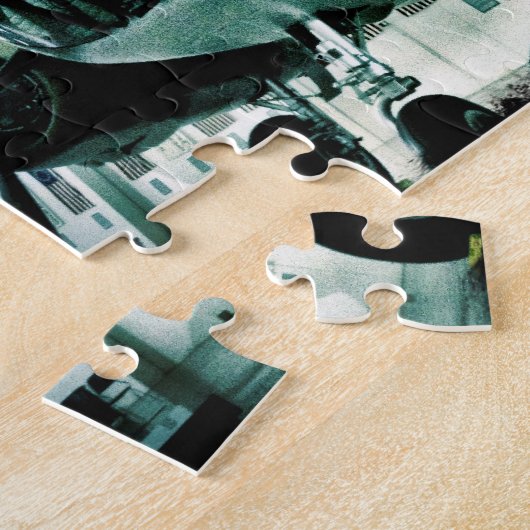 Patriottisch militair WWII-vliegtuig met Amerikaan Legpuzzel (Zijkant)