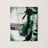 Patriottisch militair WWII-vliegtuig met Amerikaan Legpuzzel (Verticaal)