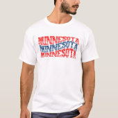 Patriottisch Minnesota Rood en Blauw Boho T-Shirt (Voorkant)