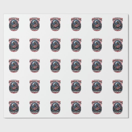 Patriottisch moerasmonster Old Glory Horror Monste Cadeaupapier (Vlak)