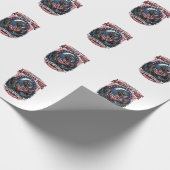 Patriottisch moerasmonster Old Glory Horror Monste Cadeaupapier (Hoek)