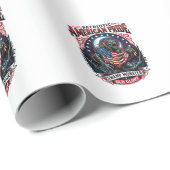 Patriottisch moerasmonster Old Glory Horror Monste Cadeaupapier (Rol Hoek)